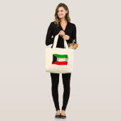 Koeweitse Vlag Boodschappentas Grote Tote Bag (Voorkant (model))