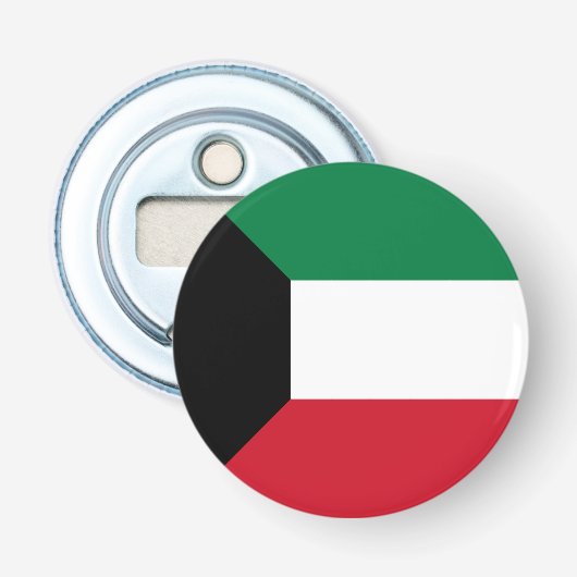 Koeweitse vlag button flesopener (Voorkant)