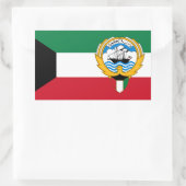 Koeweitse vlag & embleem, vlag van Koeweit Rechthoekige Sticker (Tas)