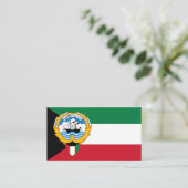 Koeweitse vlag & embleem, vlag van Koeweit Visitekaartje (Staand voorkant)