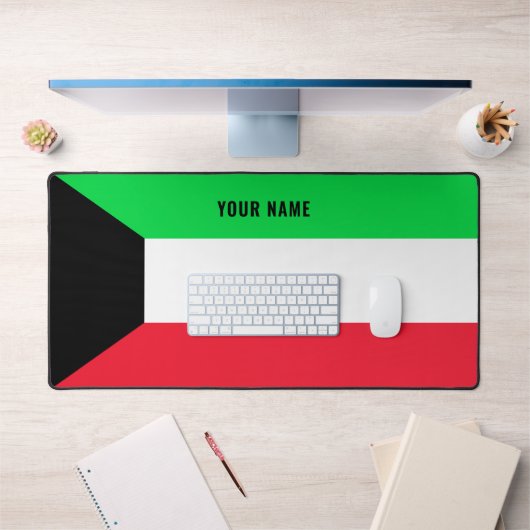 Koeweitse vlag gepersonaliseerde naam bureaumat (Kantoor 1)