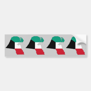 Koeweitse vlag - Kaart Bumpersticker