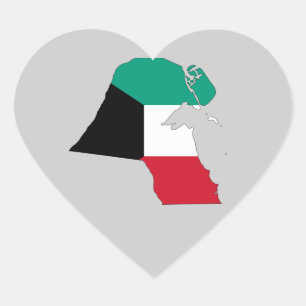 Koeweitse vlag - Kaart Hart Sticker