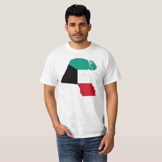 Koeweitse vlag - Kaart T-shirt (Voorkant volledig)