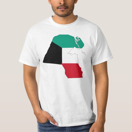 Koeweitse vlag - Kaart T-shirt (Voorkant)