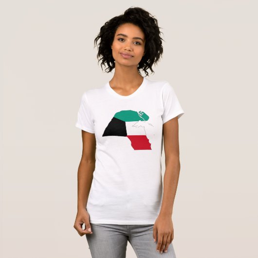 Koeweitse vlag - Kaart T-shirt (Voorkant volledig)