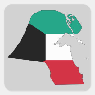 Koeweitse vlag - Kaart Vierkante Sticker