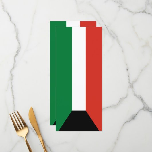 Koeweitse vlag menu (Voorkant / Achterkant in situ)