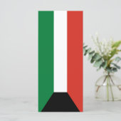 Koeweitse vlag menu (Staand voorkant)