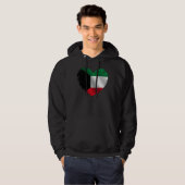 Koeweitse vlag op vorm van hart Koeweit Koeweit Hoodie (Voorkant volledig)