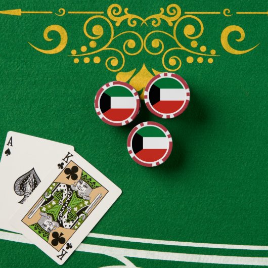 Koeweitse vlag poker chips (Pokertafel (Stack))