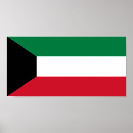 Koeweitse vlag poster (Voorkant)