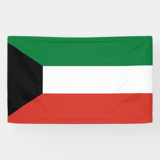 Koeweitse vlag spandoek (Horizontaal)