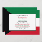 Koeweitse vlag, vlag van Koeweit bruiloft Kaart (Voorkant / Achterkant)