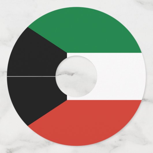 Koeweitse vlag wijnglaslabel (Voorkant)