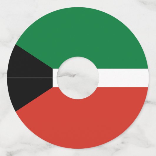 Koeweitse vlag wijnglaslabel (Achterkant)