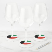 Koeweitse vlag wijnglaslabel (Set)