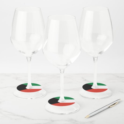 Koeweitse vlag wijnglaslabel (Set)
