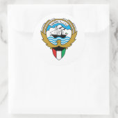 Koeweitse wapenstilstand ronde sticker (Tas)