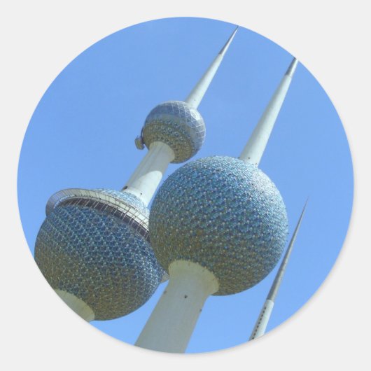 Koeweittorens Ronde Sticker (Voorkant)