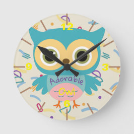 Koezelaar  kinder pastelmeisje ronde klok