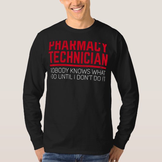 Kofapotheektechnicus Niemand kent apothekers T-shirt (Voorkant)