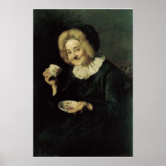 Kofetarica Coffee Drinker Painting Poster (Voorkant)