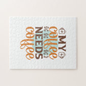 Koffee Art My Coffee heeft koffie nodig Legpuzzel (Horizontaal)