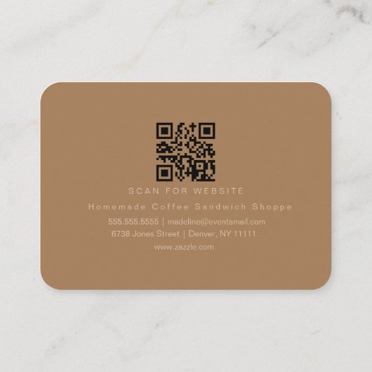 Koffee Bean Brewing Shop Barista Mighty Visitekaartje (Achterkant)