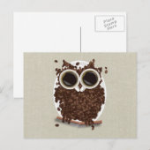 Koffee Bean Owl Briefkaart (Voorkant / Achterkant)