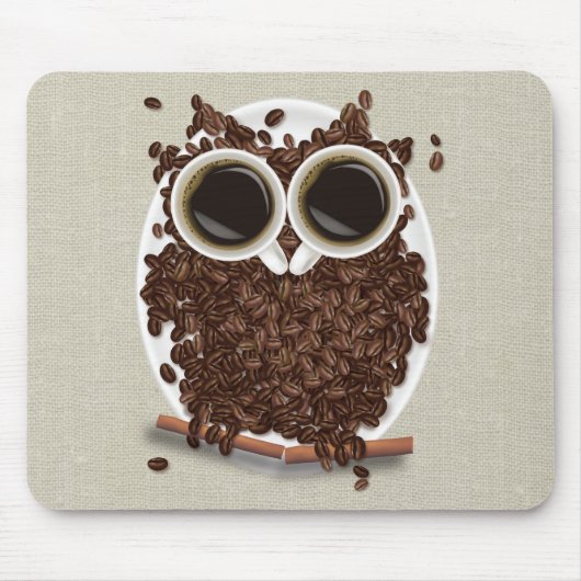 Koffee Bean Owl Muismat (Voorkant)