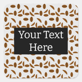 Koffee Bean Vierkante Sticker