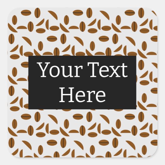 Koffee Bean Vierkante Sticker (Voorkant)