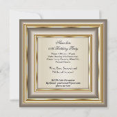 Koffee Beige Cream Gold Silver Birthday Party 2 Kaart (Achterkant)