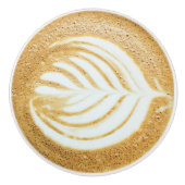 Koffee Froth Leaf Keramische Knop (Voorkant)