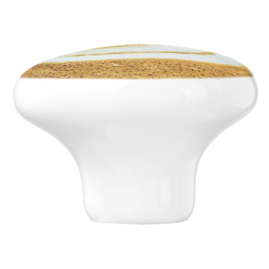 Koffee Froth Leaf Keramische Knop (Zijkant)