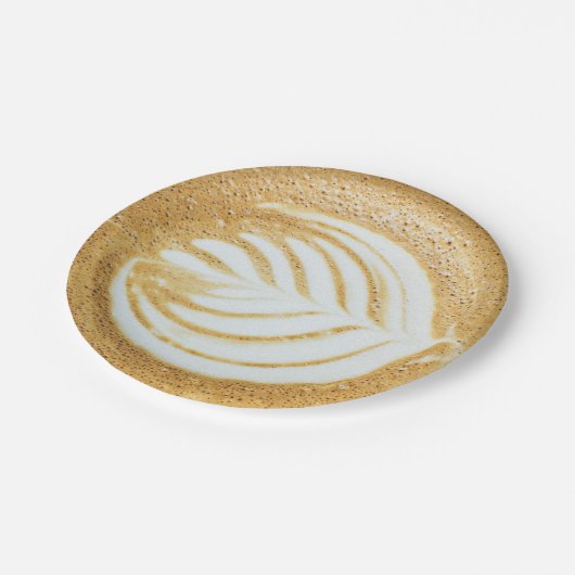 Koffee Froth Leaf Papieren Bordje (Gekanteld)