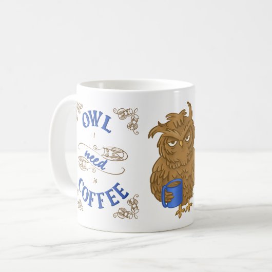 Koffee Owl Koffiemok (Voorkant links)