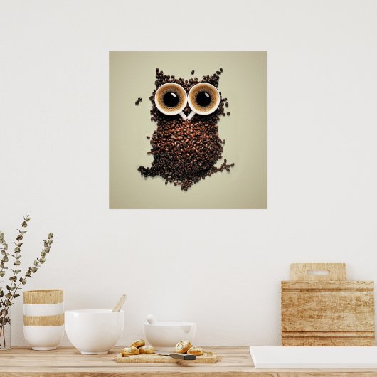 Koffee Owl Poster (Keuken)