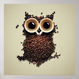 Koffee Owl Poster