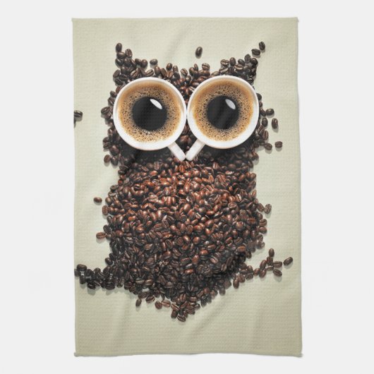 Koffee Owl Theedoek (Verticaal)