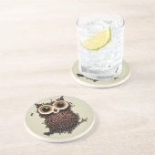 Koffee Owl Zandsteen Onderzetter (Zijkant)