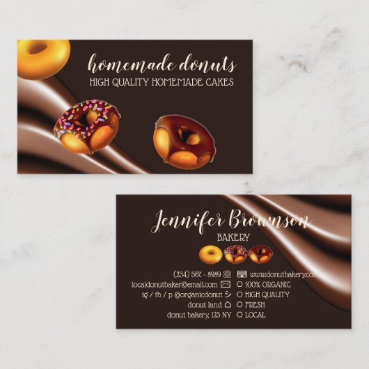 Koffee Shop Bakery Doughnut Visitekaartje (Voorkant / Achterkant)