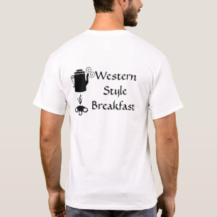 Koffeer de Westerne Stijldoorbraak T-Shirt af