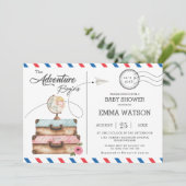  Koffer Baby shower Meisje Adventure Postal Kaart (Staand voorkant)