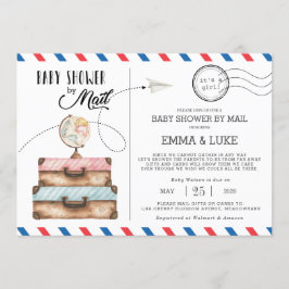 koffer Baby shower per post Lange afstand Kaart