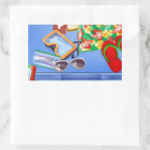 Koffer en vakantieartikelen
 rechthoekige sticker (Tas)