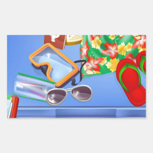 Koffer en vakantieartikelen
 rechthoekige sticker