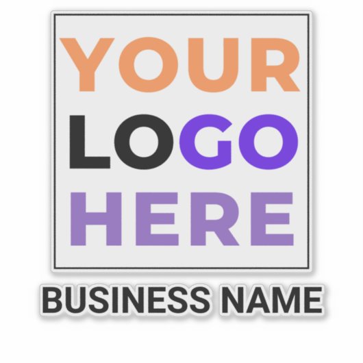 Koffer Logo & Naam | Transparant waterdicht Sticker (Voorkant)