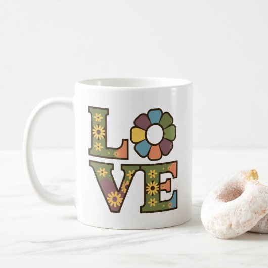 koffer mug love koffiemok (Met donut)